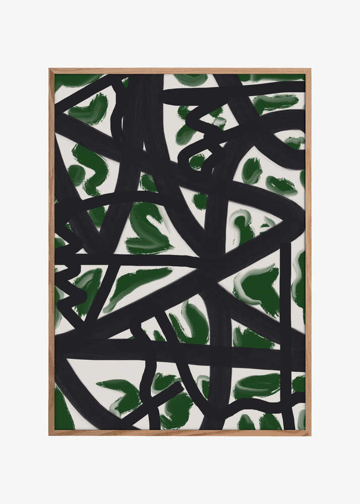 Black Lines Over A White Background