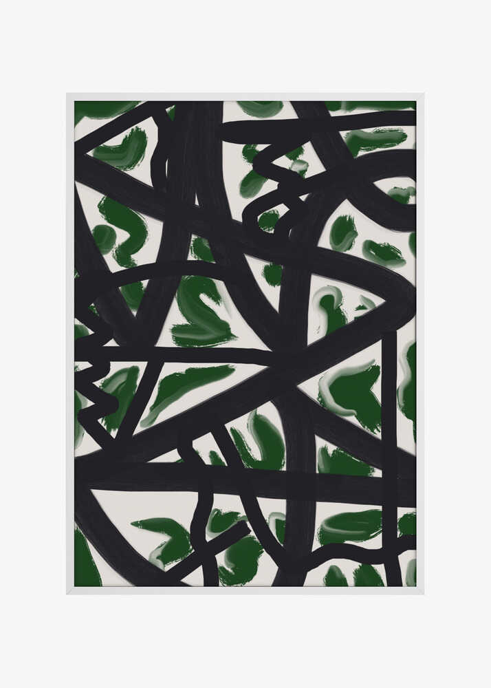 Black Lines Over A White Background