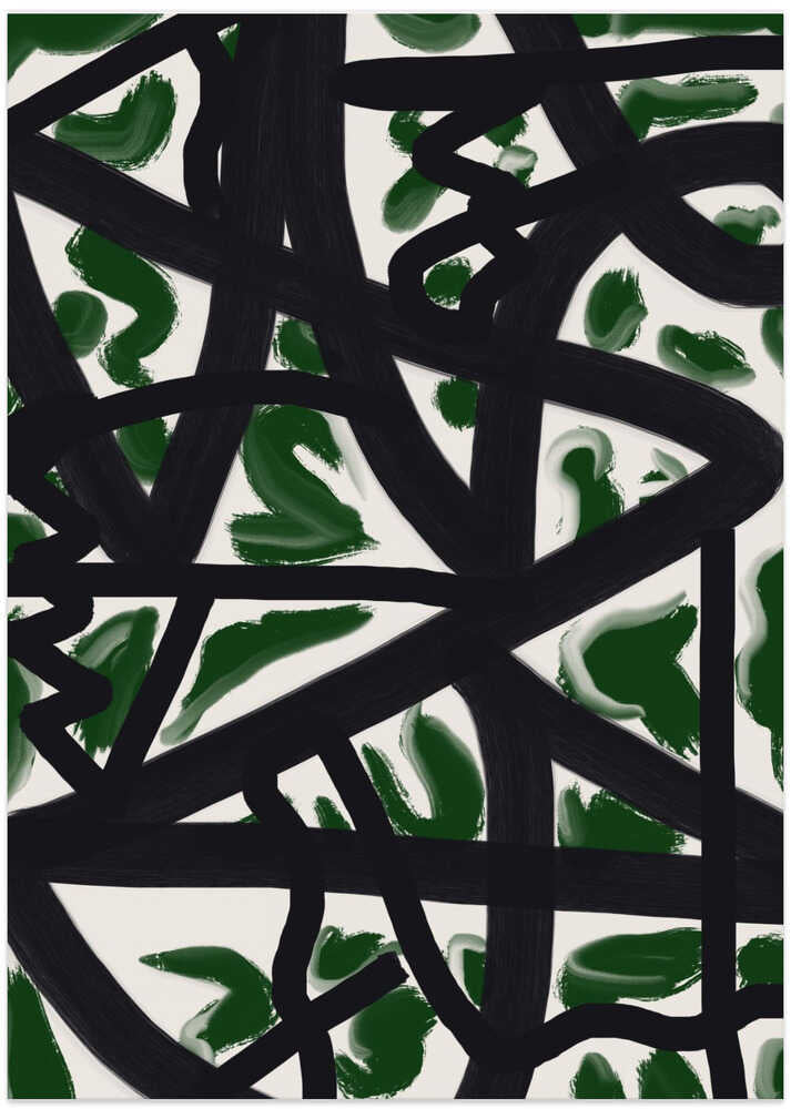 Black Lines Over A White Background