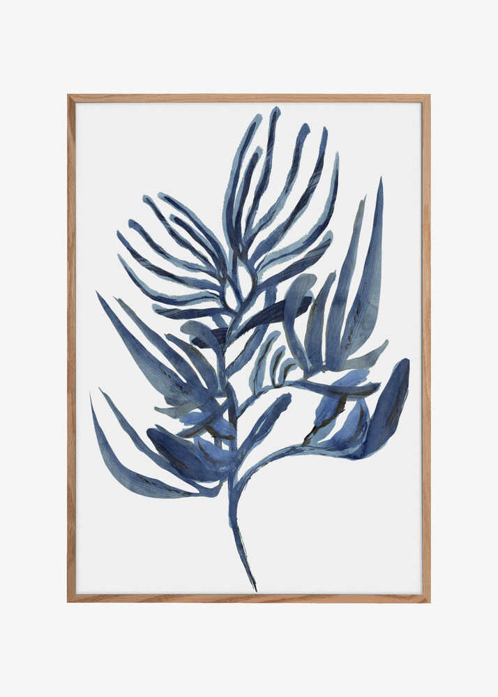 Blue Aquatic Plant Poster 1