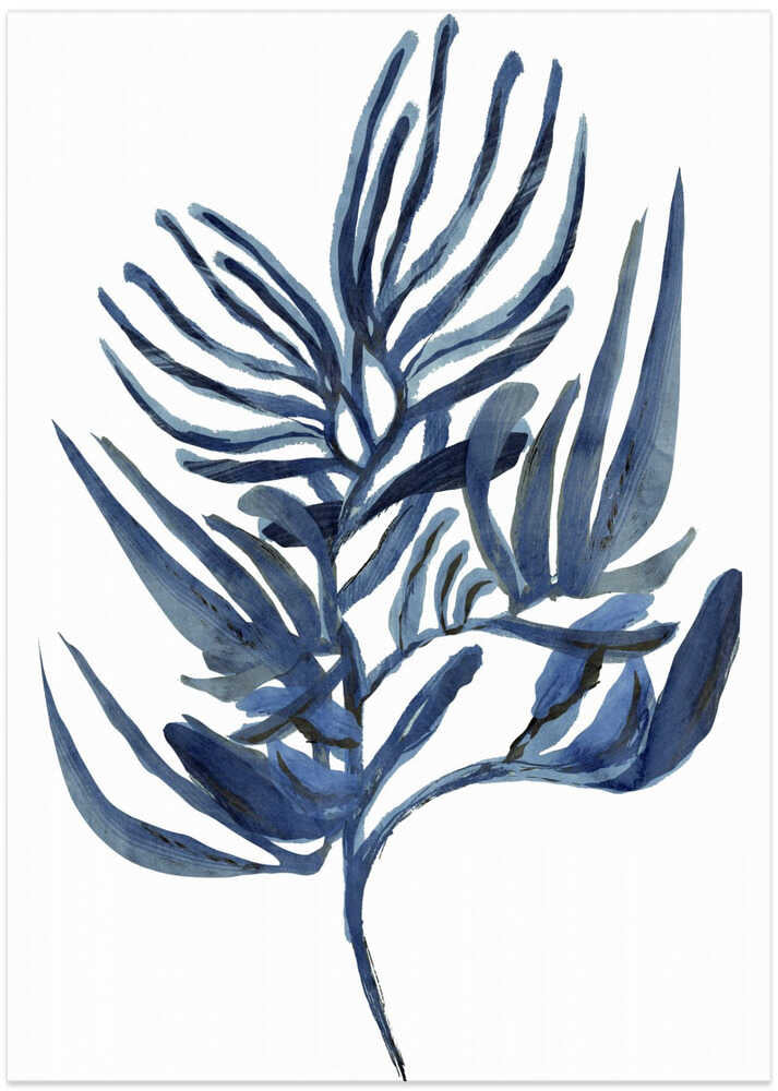 Blue Aquatic Plant Poster 1