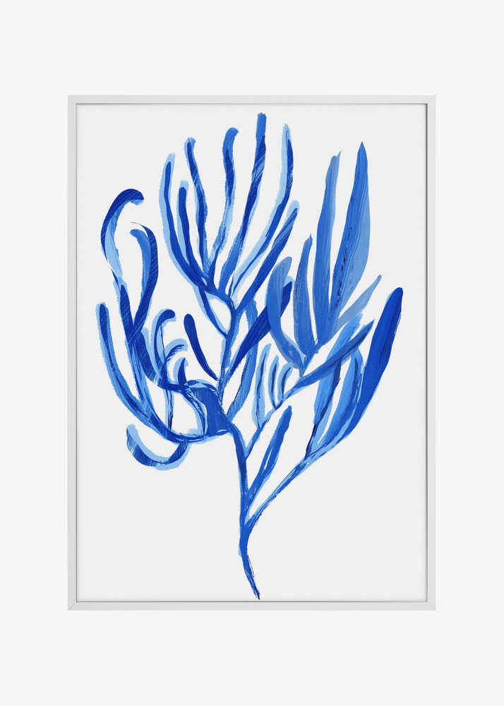 Blue Aquatic Plant Poster 4