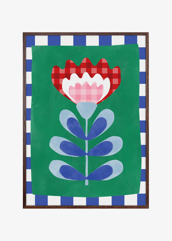 Floral Design with Bold Geometric Shapes