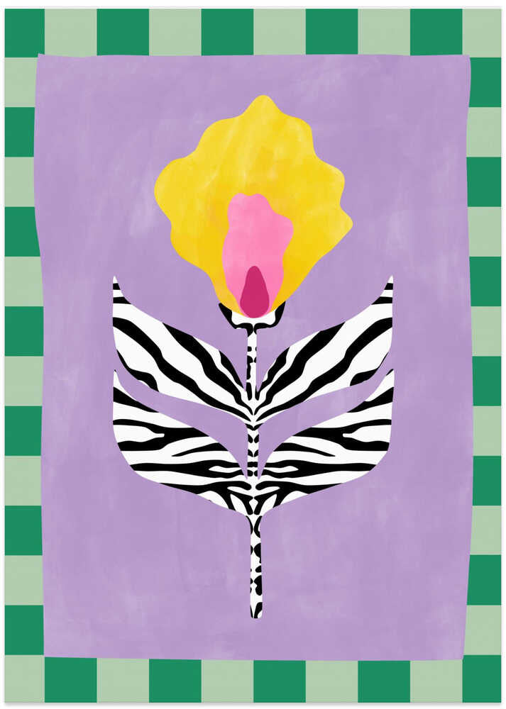 Flower with Zebra Patterned Leaves