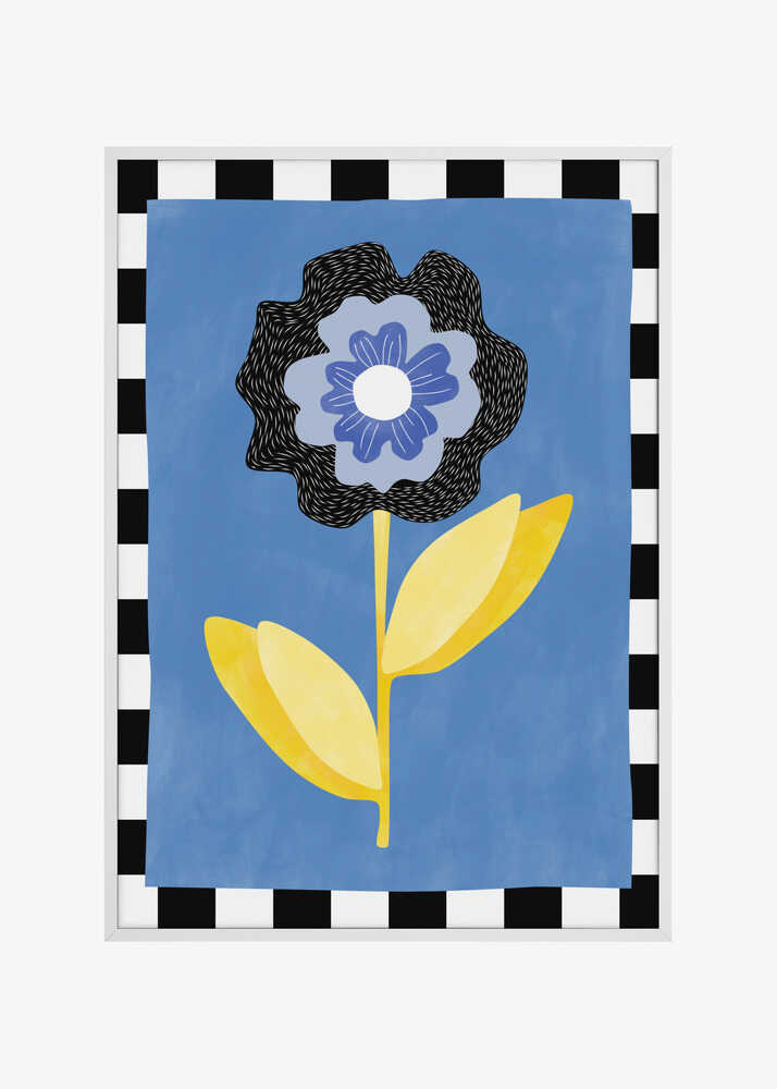Flower with a Blue and Black Petal