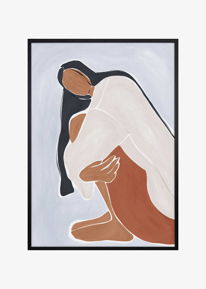 Woman Embracing Herself Print By Ivy Green Illustrations