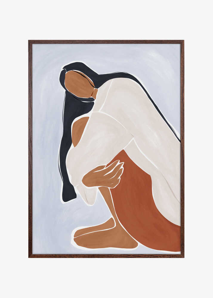 Woman Embracing Herself Print By Ivy Green Illustrations