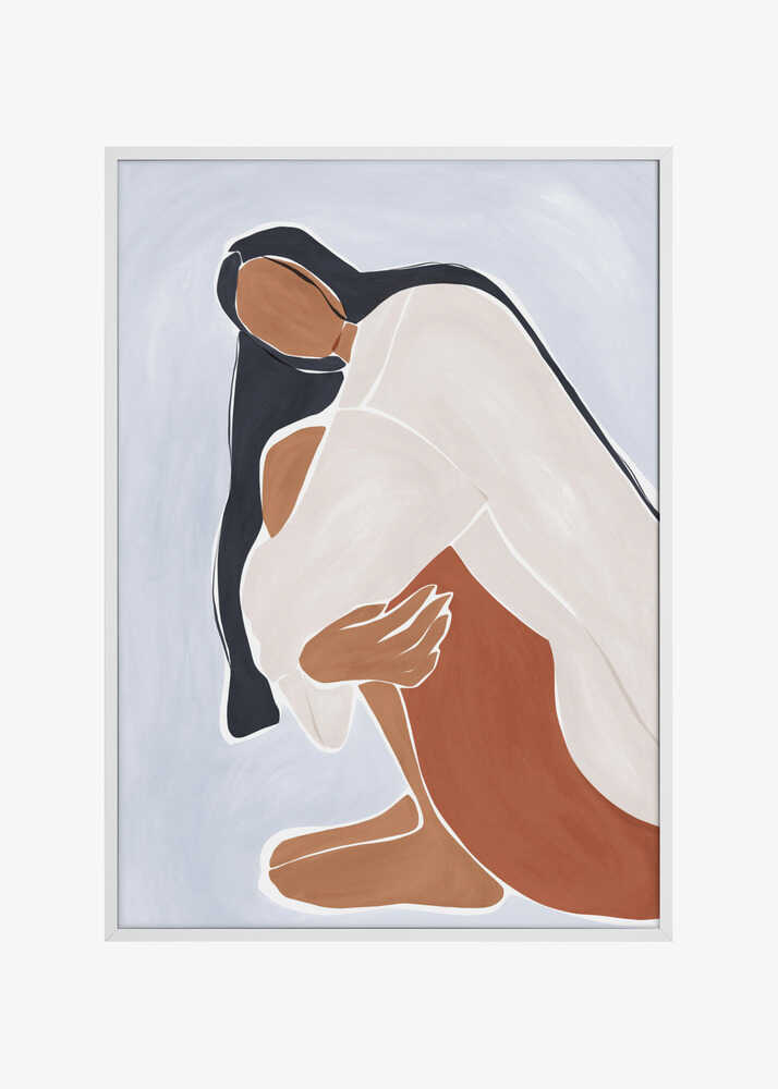 Woman Embracing Herself Print By Ivy Green Illustrations