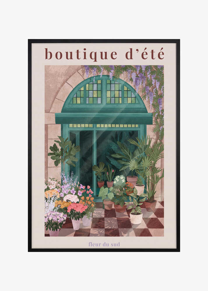 French Flowershop Poster
