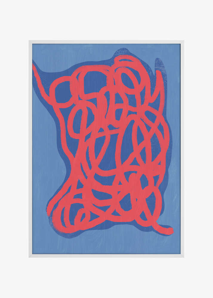 Red Tangled Line Pattern