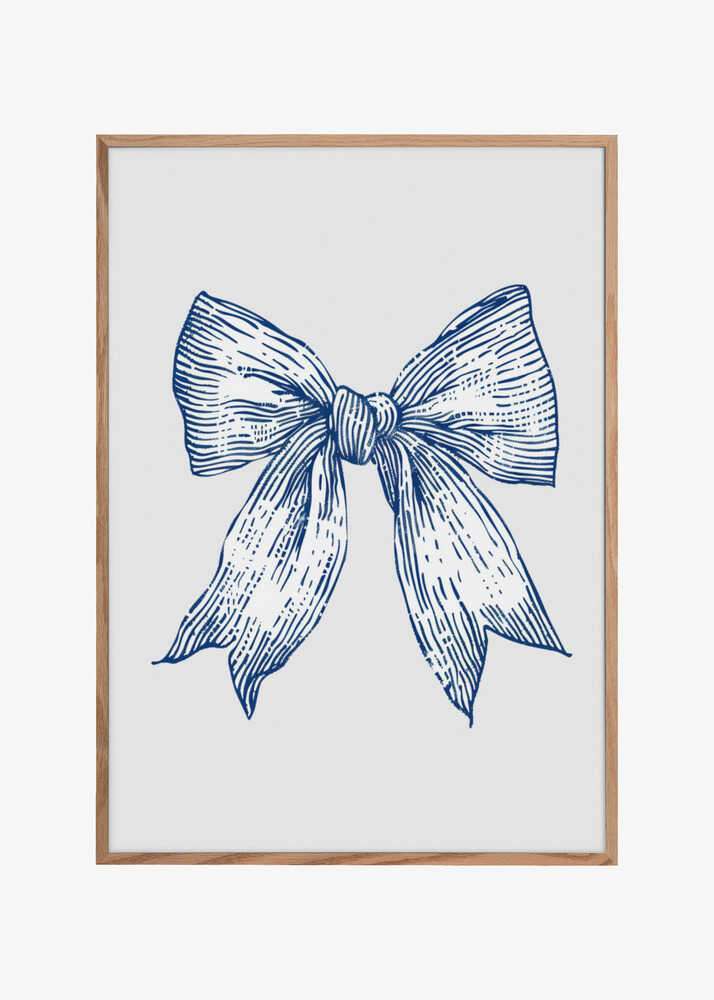 Dark Blue Coastal Striped Bow