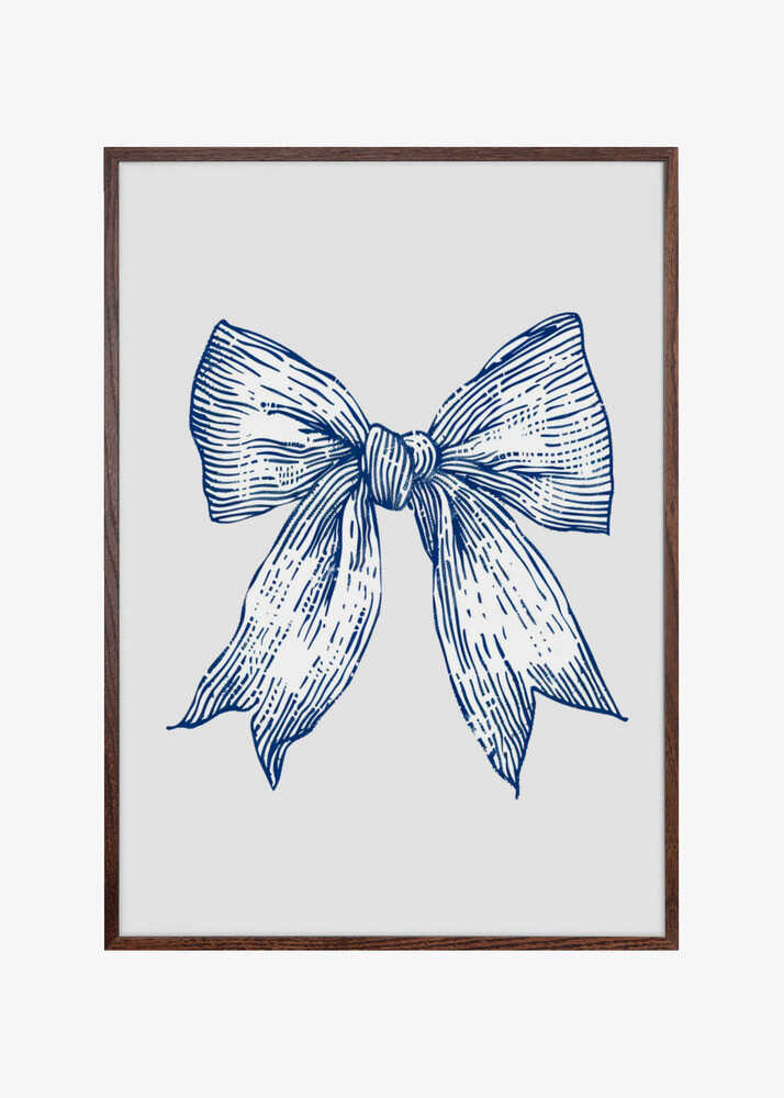 Dark Blue Coastal Striped Bow