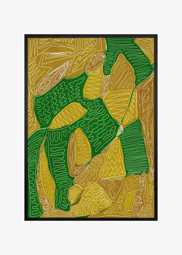 Gold and green abstract