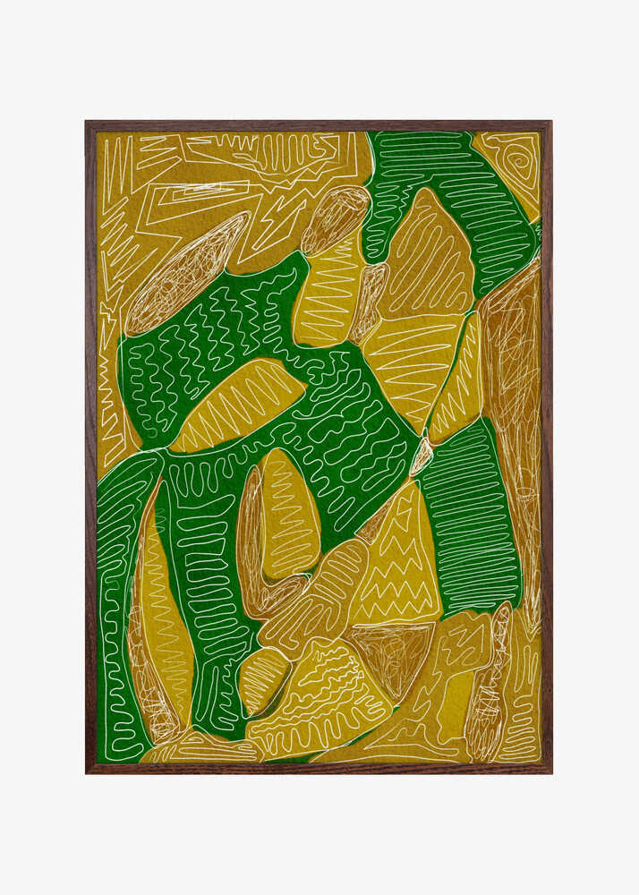 Gold and green abstract