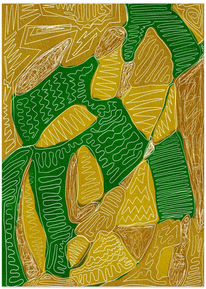 Gold and green abstract