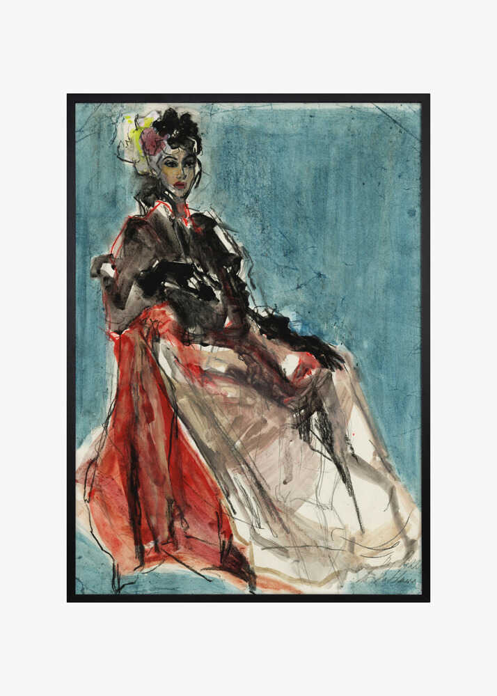 Elegant Pose of Woman Portrait