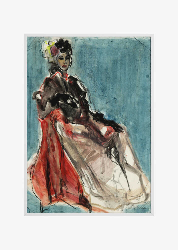 Elegant Pose of Woman Portrait