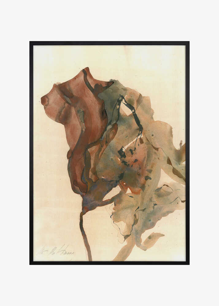 Organic Shapes in Earthy Tones of Brown and Green