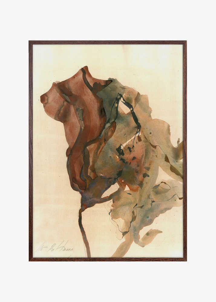 Organic Shapes in Earthy Tones of Brown and Green