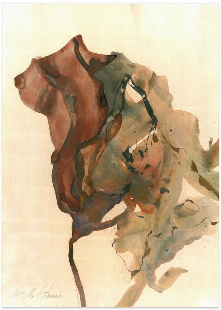 Organic Shapes in Earthy Tones of Brown and Green