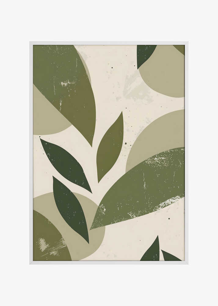 Green Abstract Leaves No 3