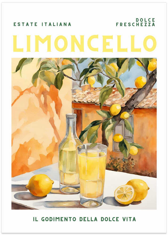 Limoncello, Aquarell, Fresh