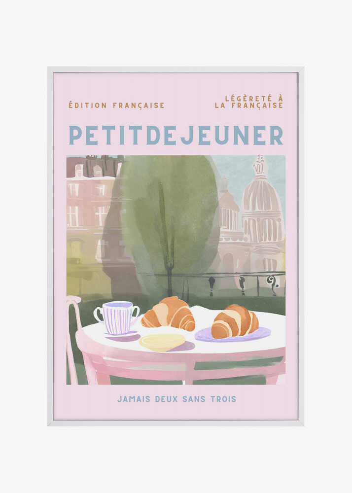 Petit Dejeuner, Croissants, Paris, Pastell