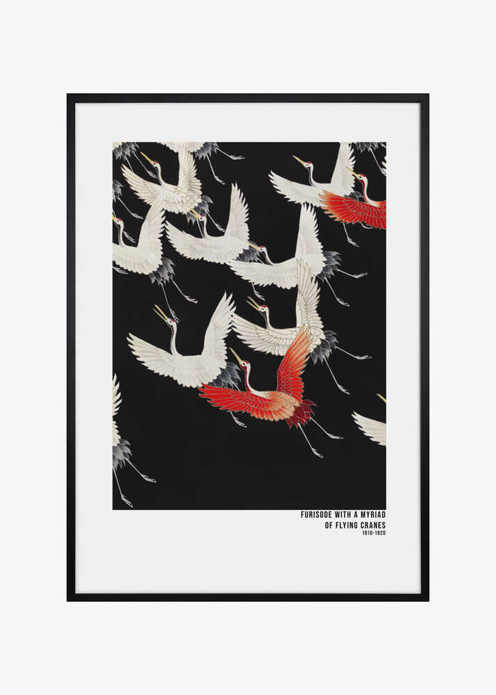 Furisode With a Myriad of Flying Cranes (1910–1920)   Japanese