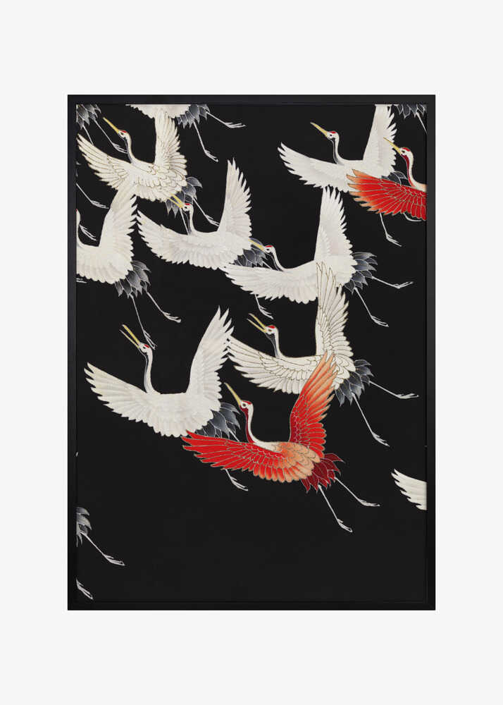 Furisode With a Myriad of Flying Cranes (1910–1920) Full