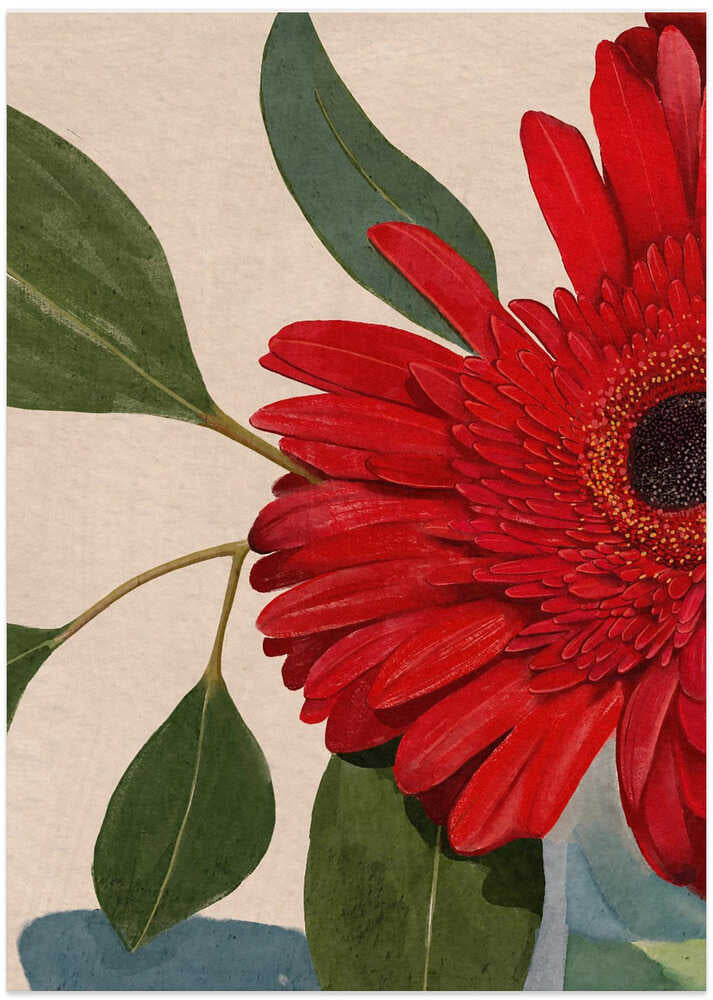 Red Gerbera Daisy Detail2