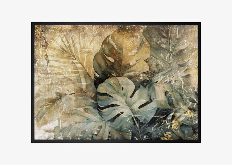 Jungle Leaves Art Illustration Wallart 31