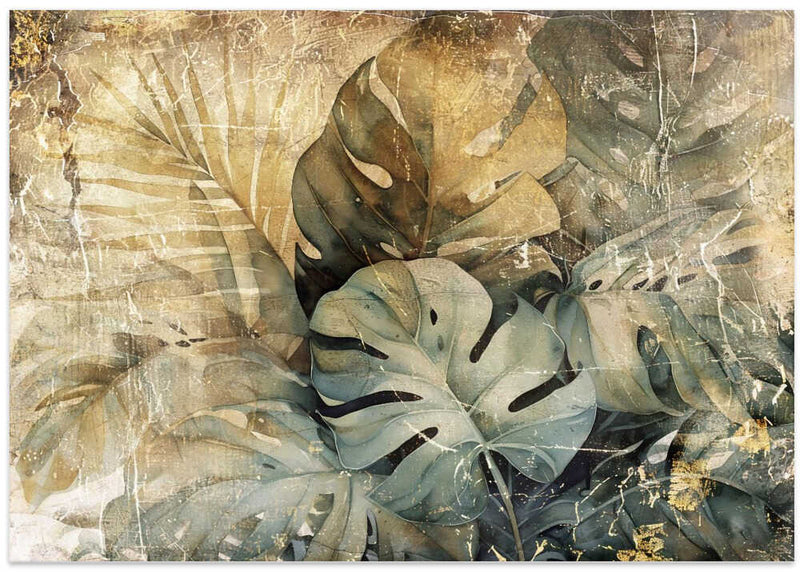 Jungle Leaves Art Illustration Wallart 31