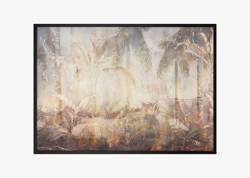 Jungle Leaves Art Illustration Wallart 45