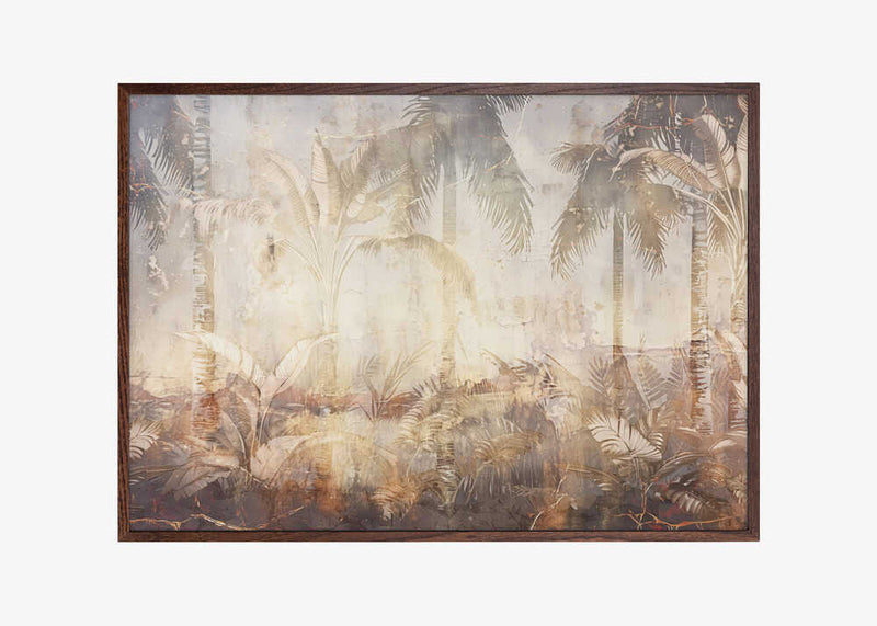 Jungle Leaves Art Illustration Wallart 45