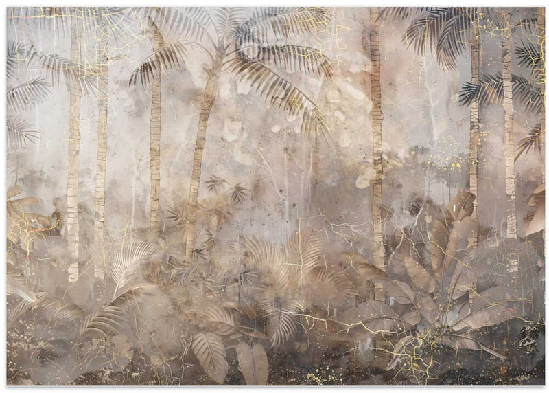 Jungle Leaves Art Illustration Wallart 46