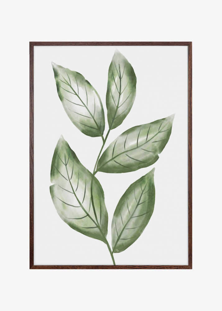 Delicate Branch with Green Leaves