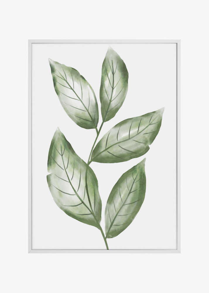 Delicate Branch with Green Leaves