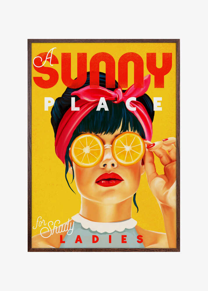 A Sunny Place For Shady Ladies Orange Pinup Art