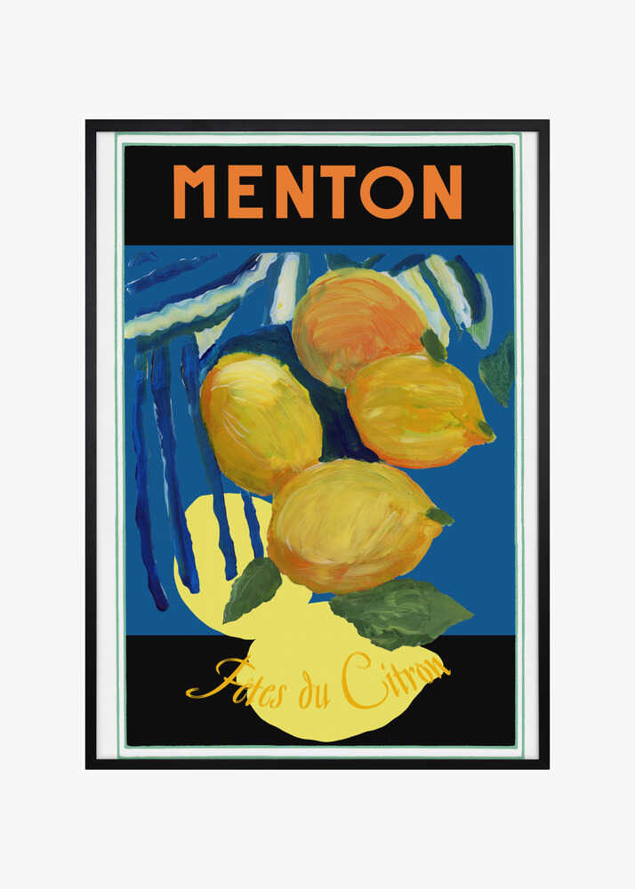 Lemons Menton Citrus Fruit Poster