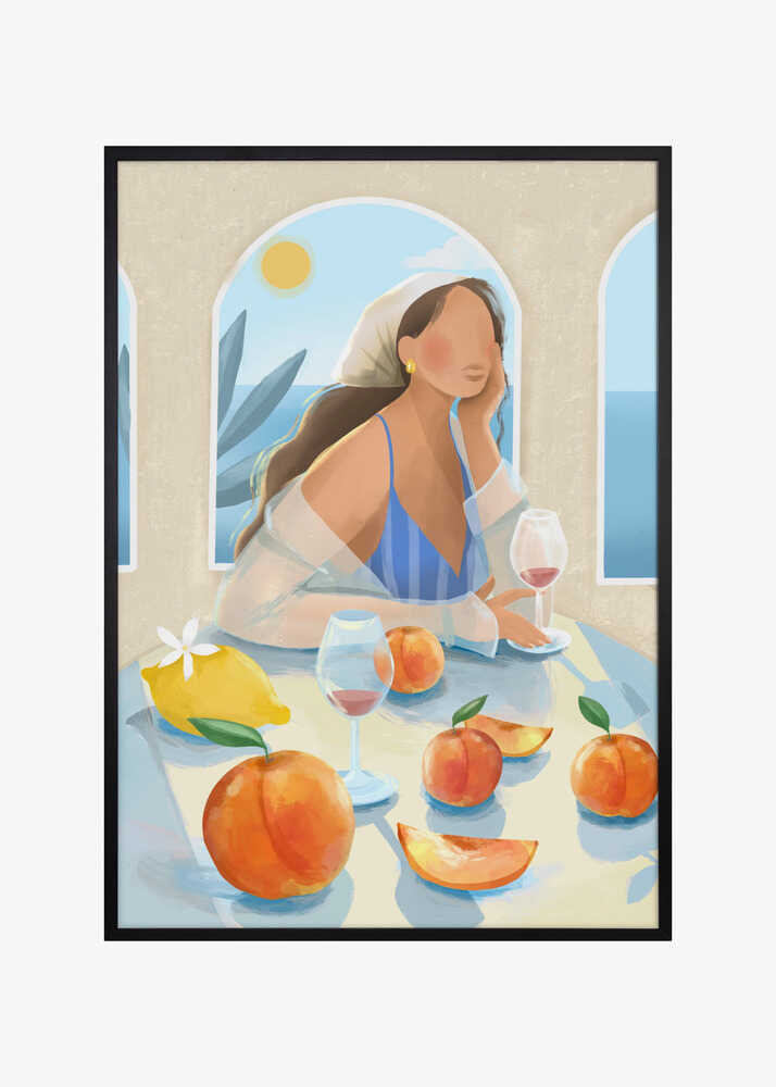 Girl with peaches