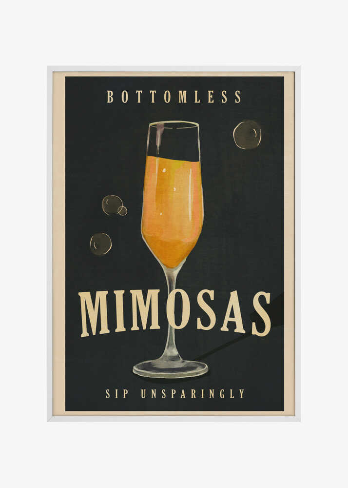 Bottomless Mimosas Art Deco Cocktail Bar Art
