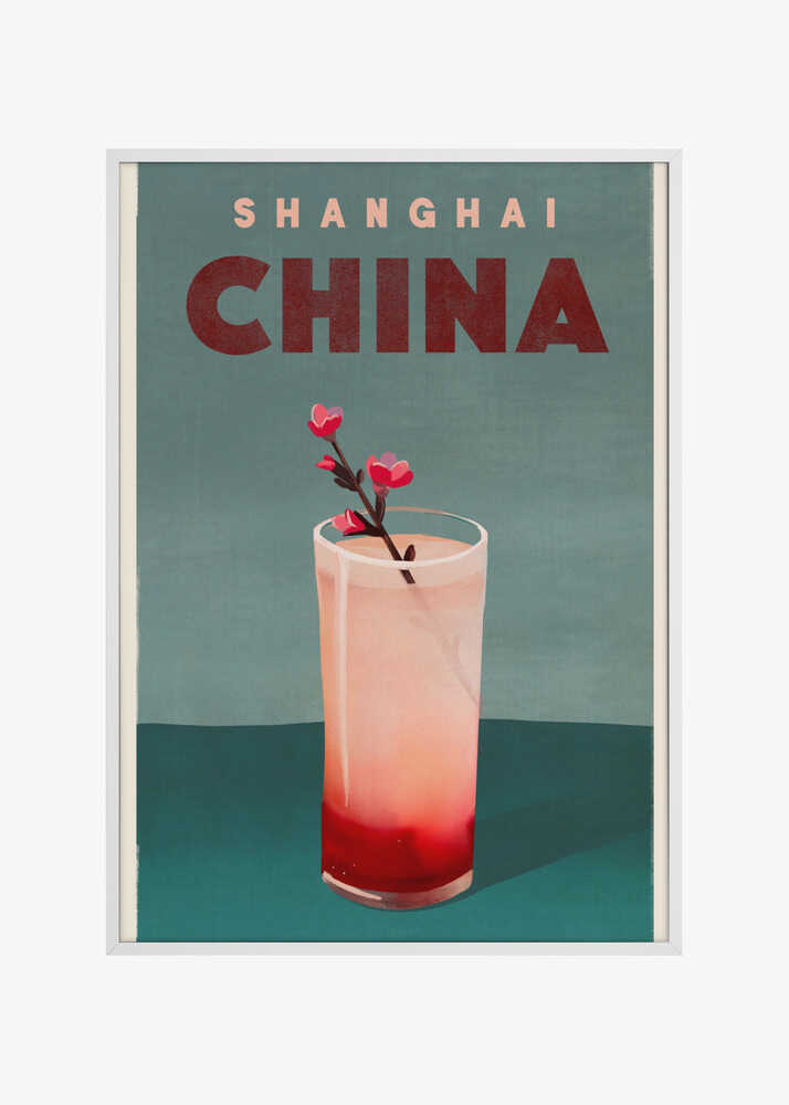 Travel Poster Cocktail Shanghai China