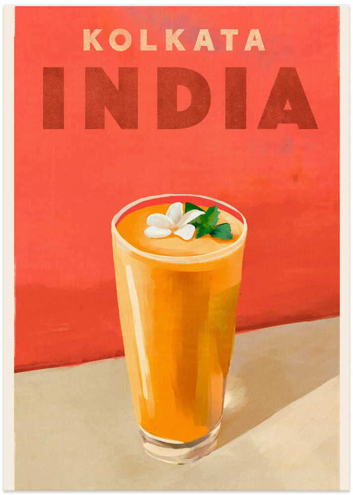 Travel Poster Cocktail Kolkata India