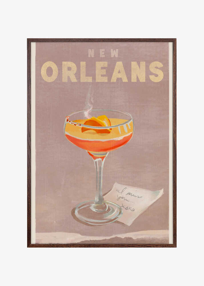 New Orleans Cocktail Travel Poster