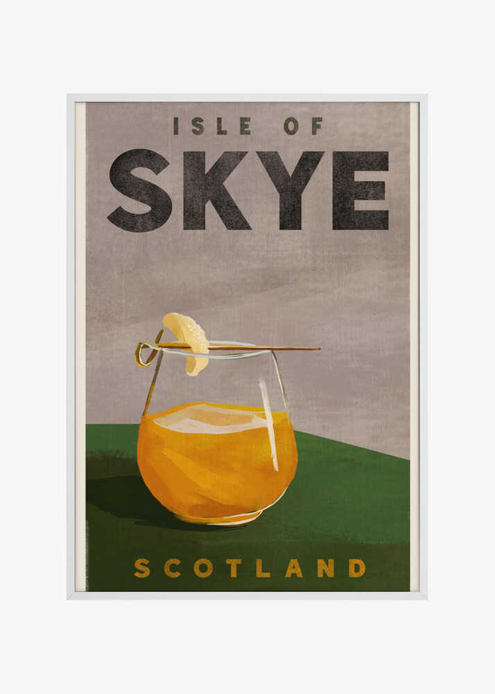 Isle Of Skye Scotland Scotch Cocktail Travel Poster