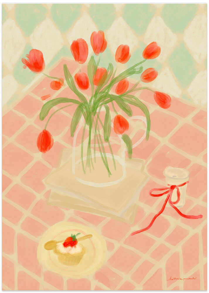 Red Tulips Summer Picnic