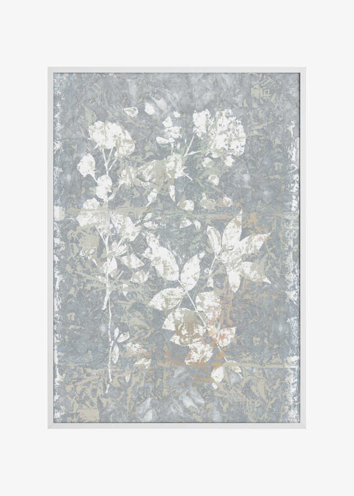 Botanical White Textured Floral 2