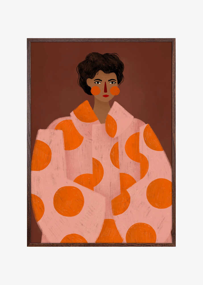 Woman With Orange Dots