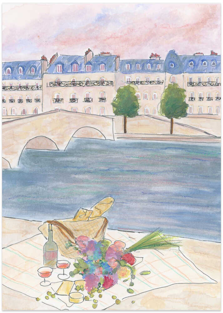 Paris Picnic At the Seine