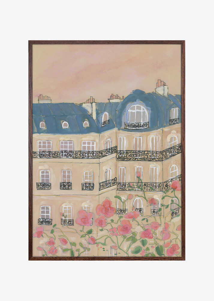 Sunset Over Paris Buildings